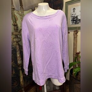 NWT Jane and Delancey Sweater Top Fleece Lined Long Sleeve Lilac